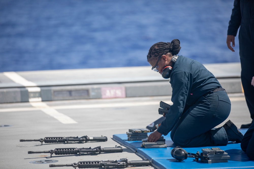 M4 Rifle Shoot Aboard USS Zumwalt