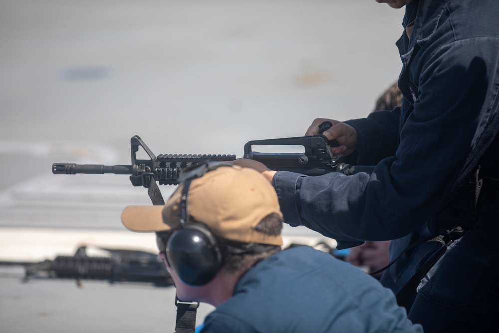 M4 Rifle Shoot Aboard USS Zumwalt