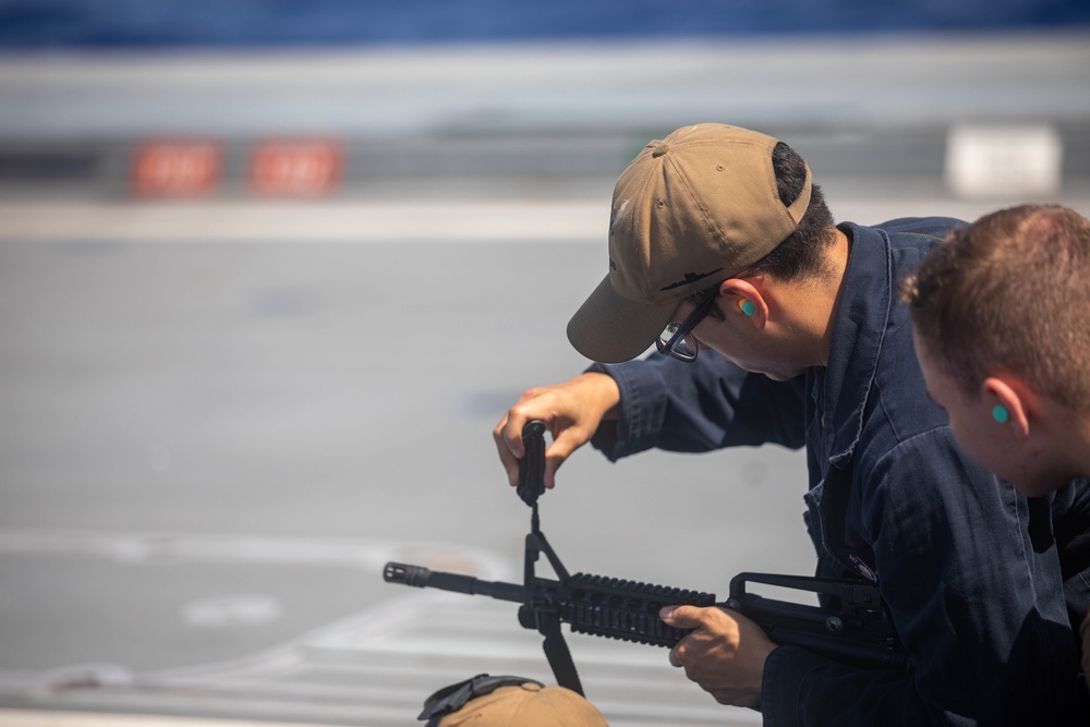 M4 Rifle Shoot Aboard USS Zumwalt