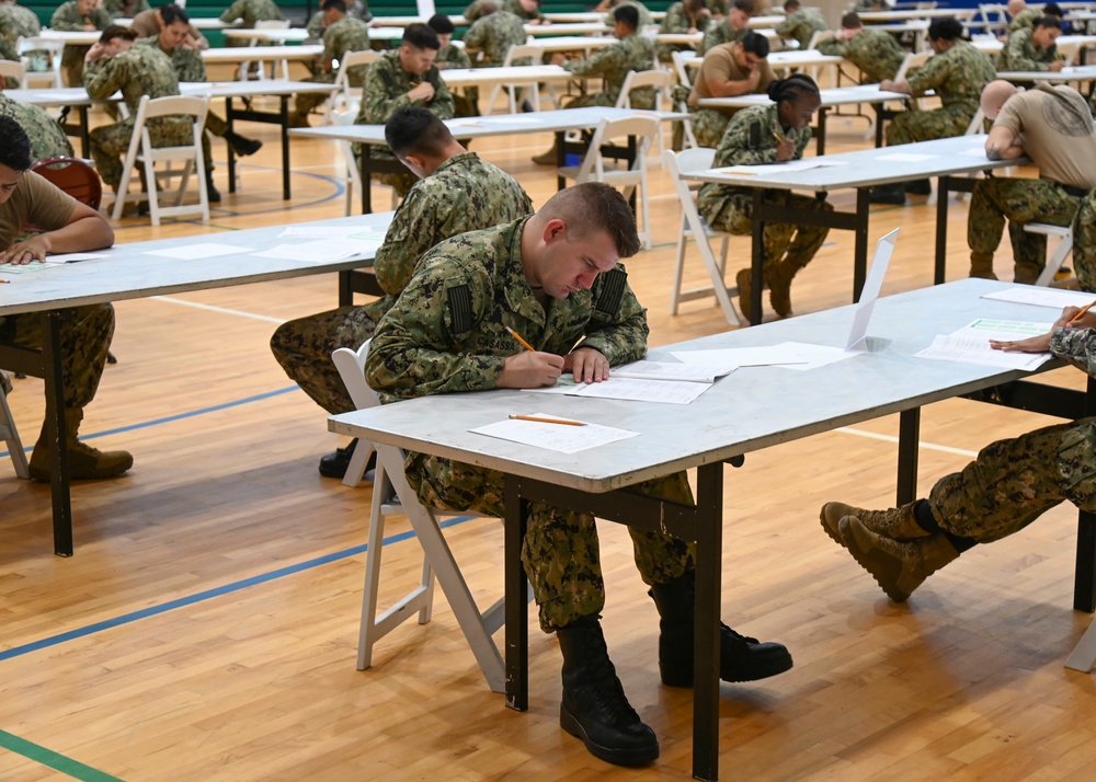 Sailors Participate In Navy Wide E-5 Advancement Exam