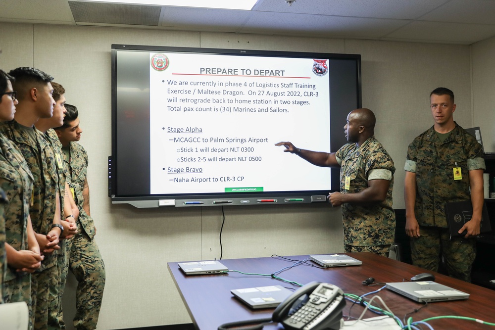 Combat Logistics Regiment 3 Marines conduct Logistics Staff Training Exercise