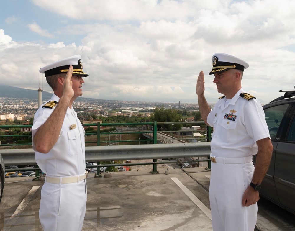 NAVFAC EURAFCENT Promotes XO Matthew Williams To Captain