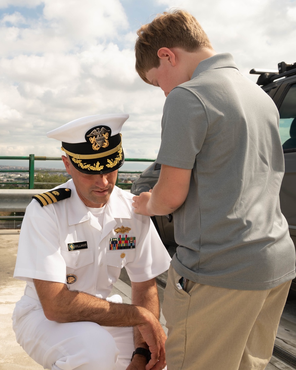 Capt. Williams Replaces Shoulder Boards