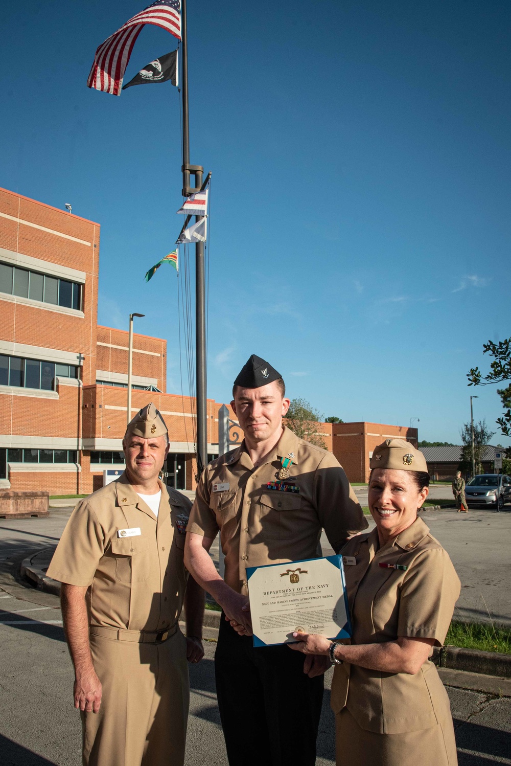 Cherry Point Sailors Celebrate Advancements, Awards
