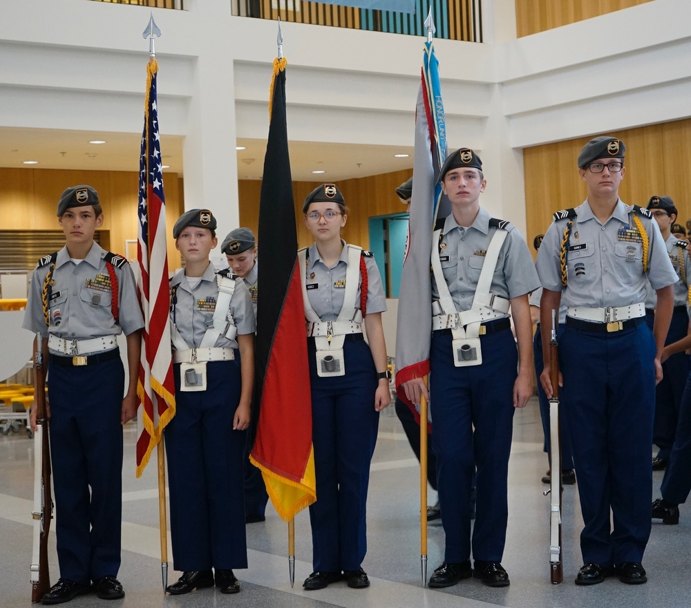 Wiesbaden High School JROTC battalion, community, conducts September 11th ceremony