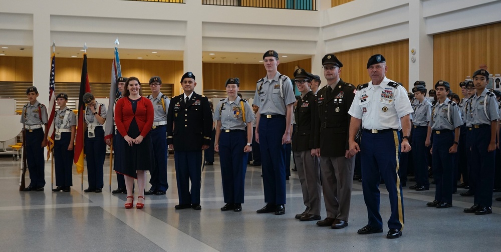 Wiesbaden High School JROTC battalion, community, conducts September 11th ceremony