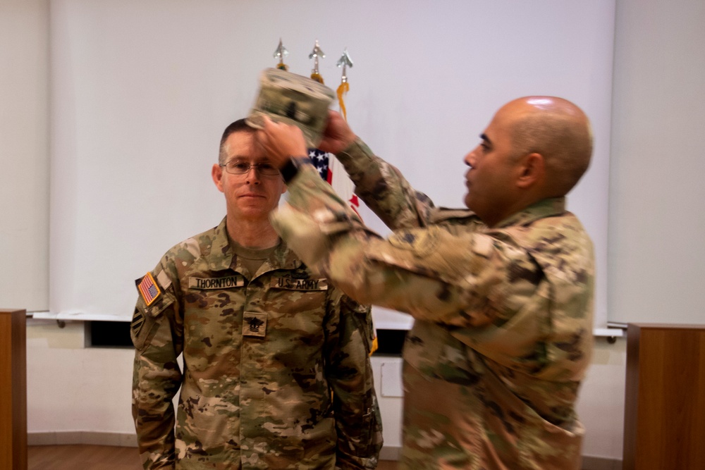 1st Sgt. Curtis N. Thornton Promotion Ceremony