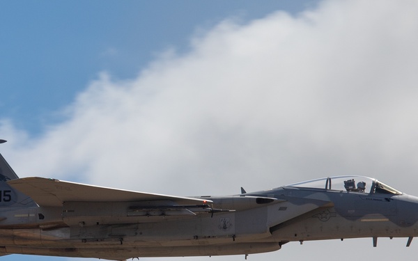 Oregon Air National Guard F-15s perform flyby in McMinnville, Ore.