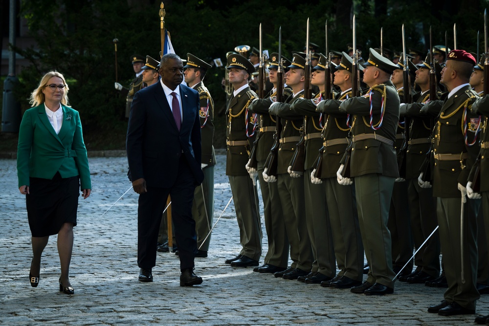 SECDEF Visits Prague, Czech Republic