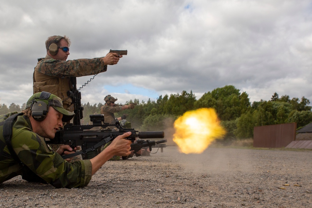 Force Reconnaissance and Swedish Marines light up the range