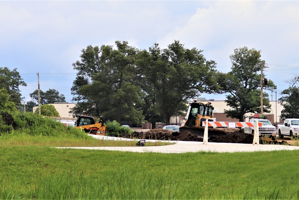 Final exterior grading takes place at fiscal year 2020-funded barracks project at Fort McCoy