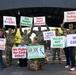 Joint Base MDL leadership promote suicide prevention awareness one sign at a time