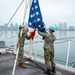 Sailors Participate in Colors Aboard USS Carl Vinson (CVN 70)