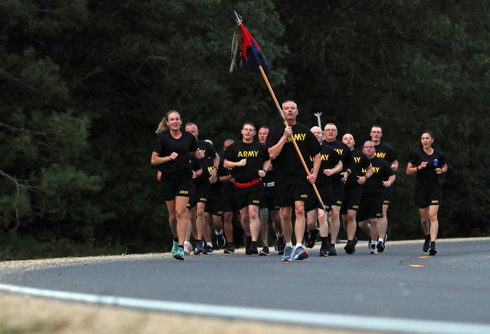 Hoisting the guidon