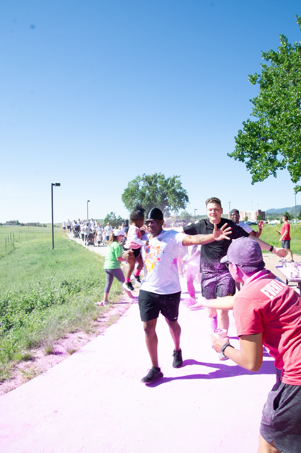 Families chase the rainbow
