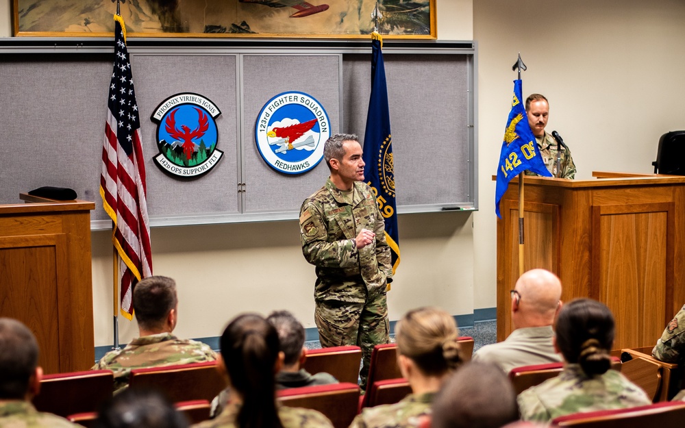 142nd Operations Support Flight redesignates as a Squadron