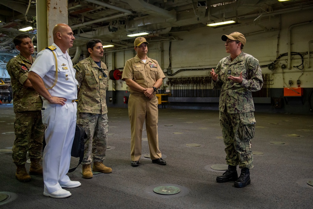 Argentine Delegates Welcomed Aboard USS Boxer