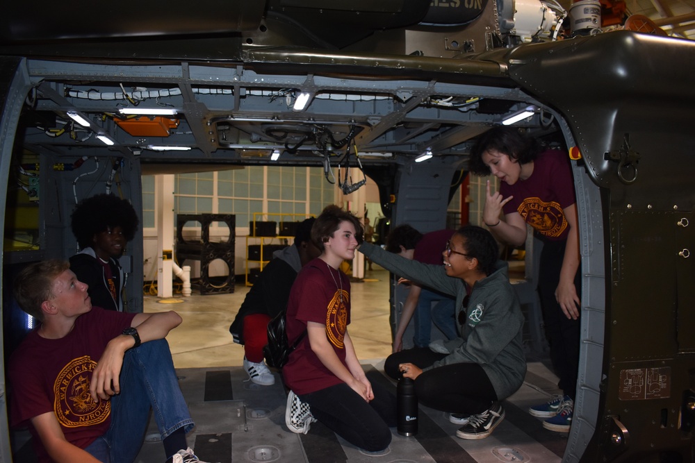 128th Avation Brigade hosts Warwick High School Navy JROTC Visit