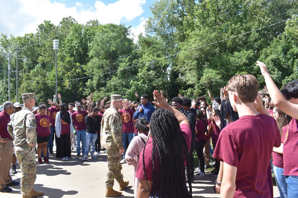 128th Aviation Brigade hosts Warwick High School Navy JROTC Visit