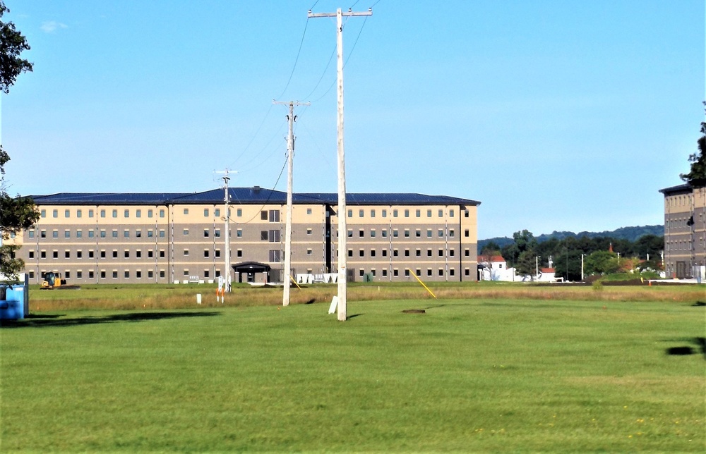 Contractor completes exterior landscaping work for Fort McCoy's FY '20 barracks project