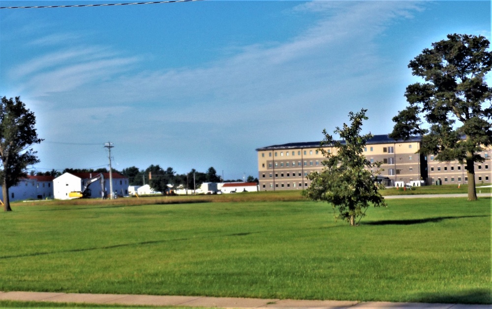 Contractor completes exterior landscaping work for Fort McCoy's FY '20 barracks project