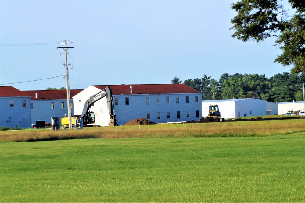 Contractor completes exterior landscaping work for Fort McCoy's FY '20 barracks project