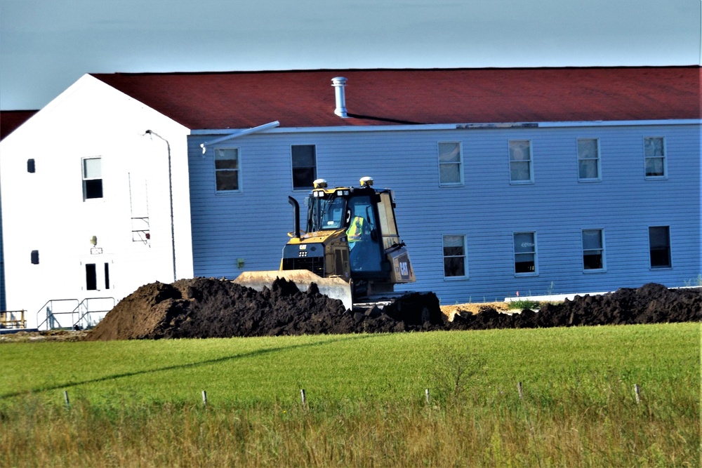 Contractor completes exterior landscaping work for Fort McCoy's FY '20 barracks project