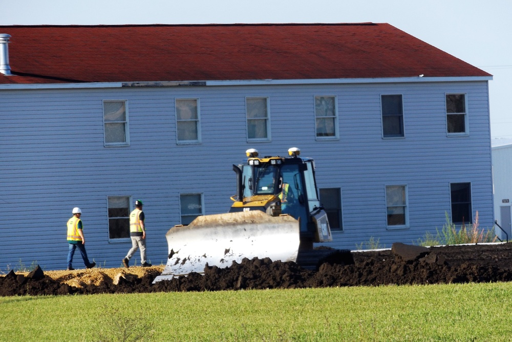 Contractor completes exterior landscaping work for Fort McCoy's FY '20 barracks project