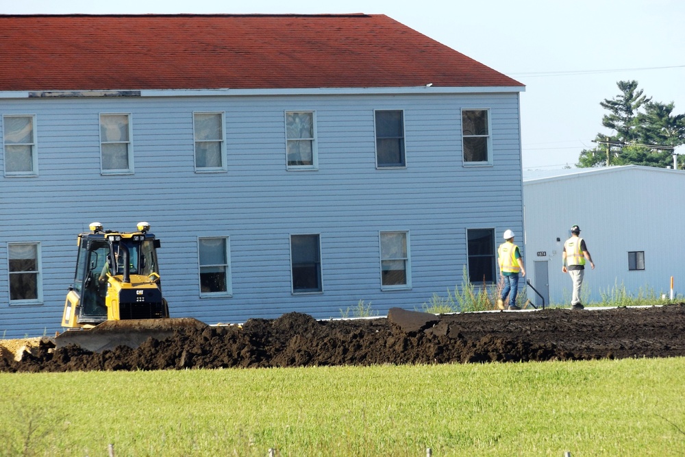 Contractor completes exterior landscaping work for Fort McCoy's FY '20 barracks project