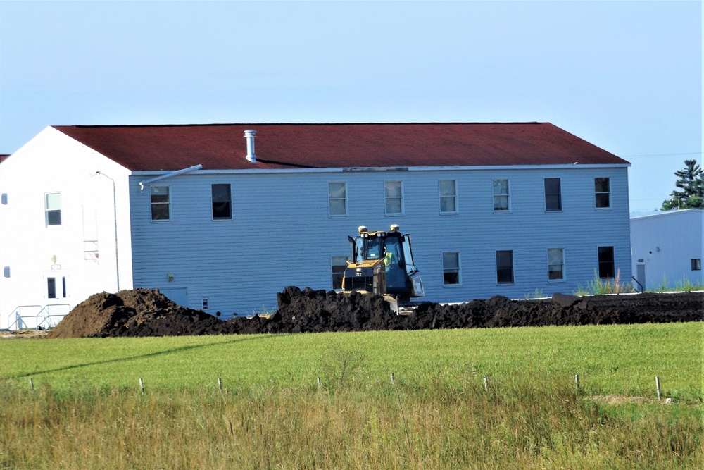 Contractor completes exterior landscaping work for Fort McCoy's FY '20 barracks project