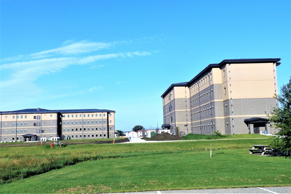 Contractor completes exterior landscaping work for Fort McCoy's FY '20 barracks project