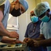 U.S. Navy doctors perform side-by-side surgery at the Gizo Medical Hospital