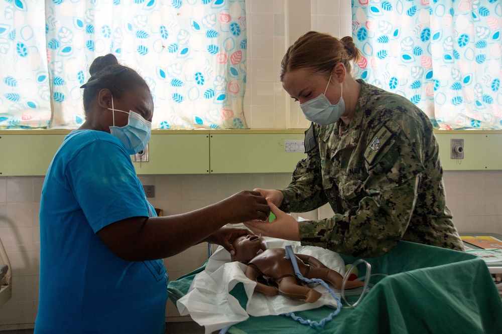 Helping Babies Breathe Training at the Gizo Medical Hospital