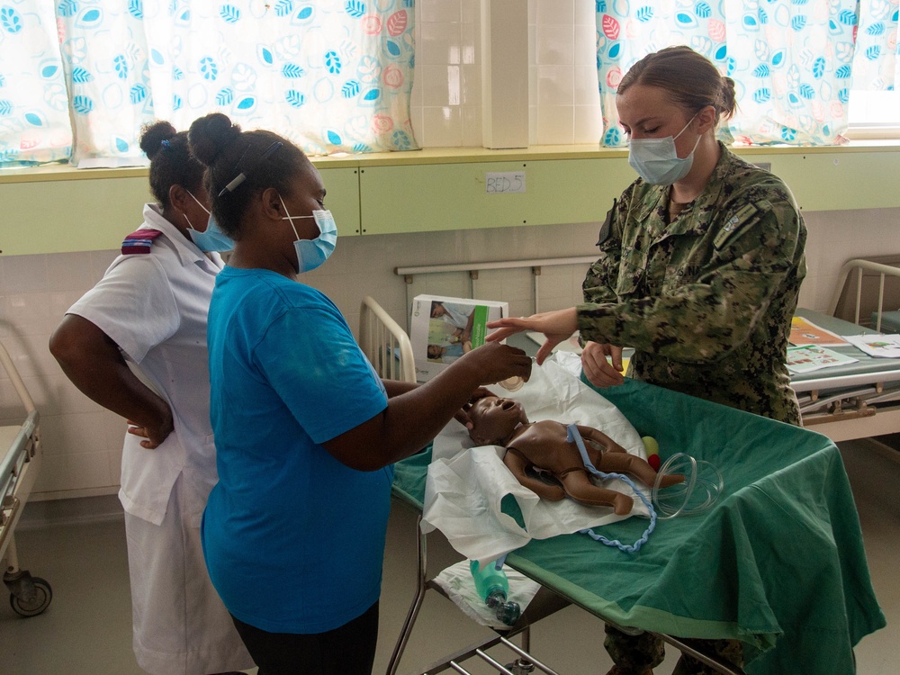 Helping Babies Breathe Training at the Gizo Medical Hospital