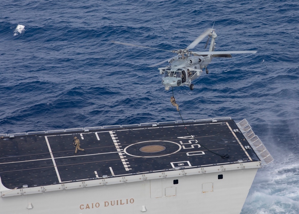 HSC-5, EODMU-12, and Italian navy combined operations