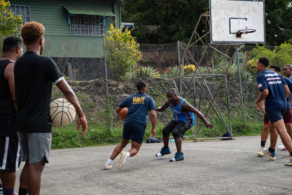 Pacific Partnership 2022 participate in basketball game