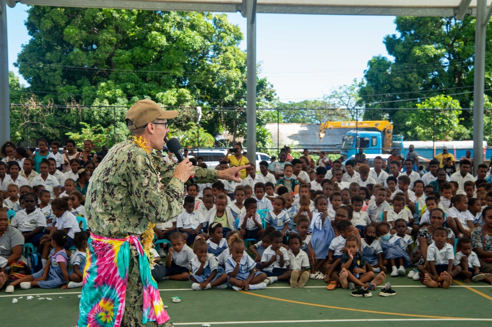 Pacific Partnership 2022 hosts storytelling and band concert at Honiara Integrated Primary School