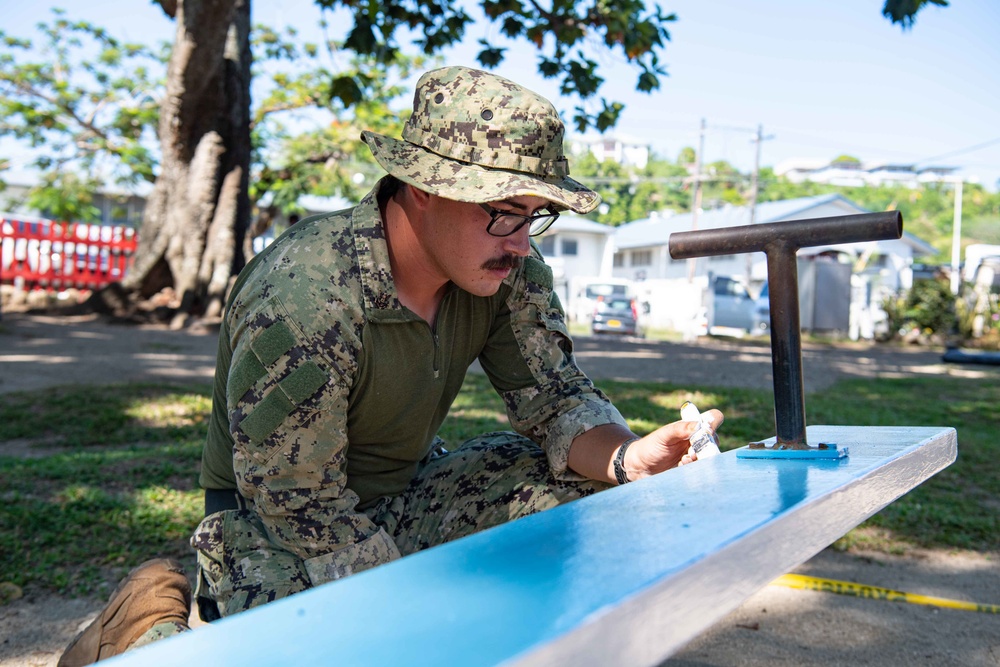 Pacific Partnership 2022 Seabees Renovate Rove Children’s Park in Honiara