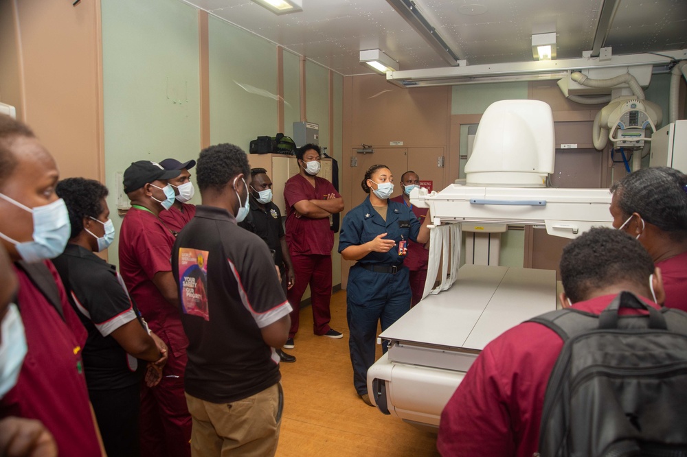 Pacific Partnership 2022 conducts radiology side by sides aboard USNS Mercy