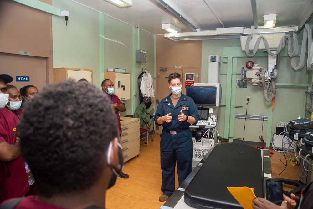 Pacific Partnership 2022 conducts radiology side by sides aboard USNS Mercy