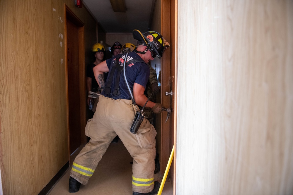 379th Firefighters Use Trailers for Training