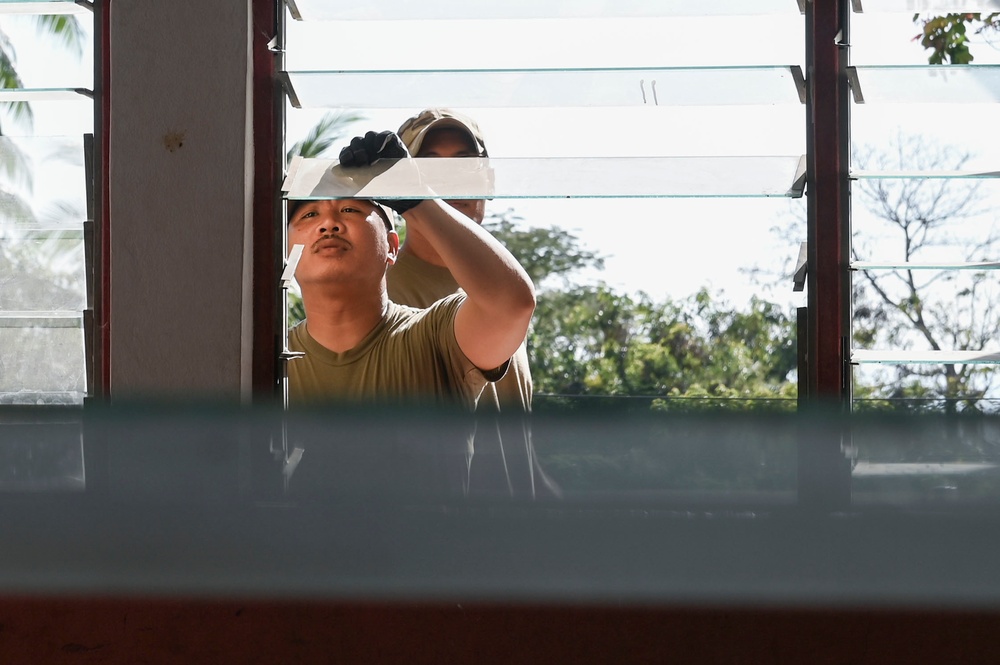 Civil engineers begin renovation on a school for Pacific Angel 22-4