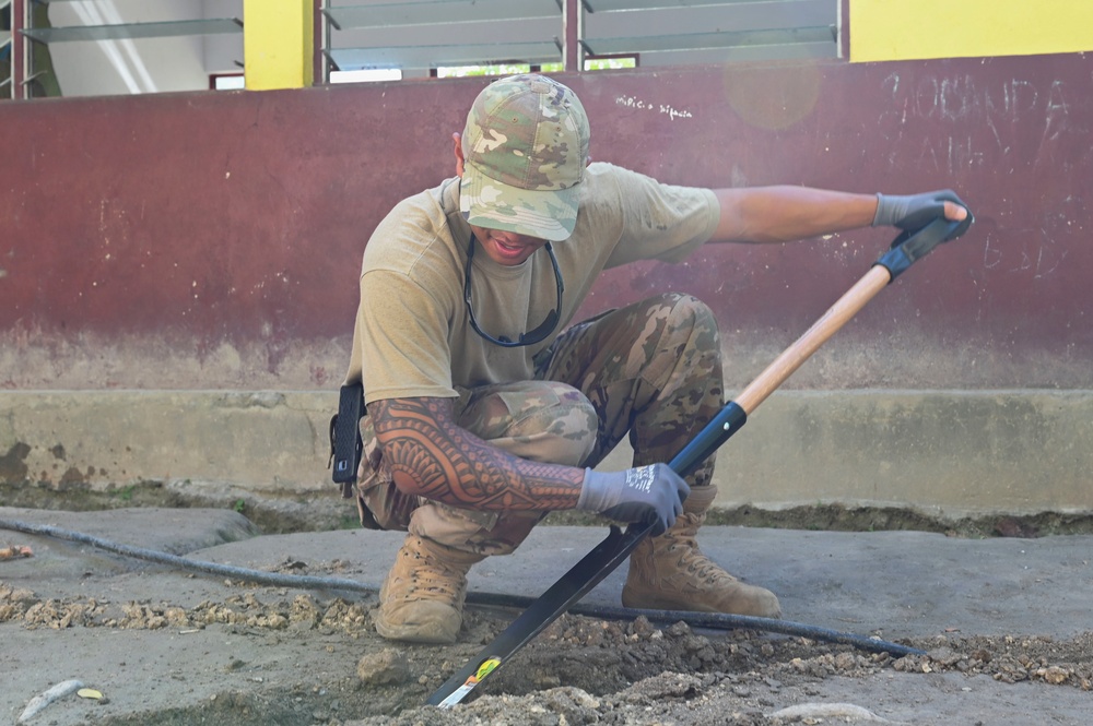 Civil engineers begin renovation on a school for Pacific Angel 22-4