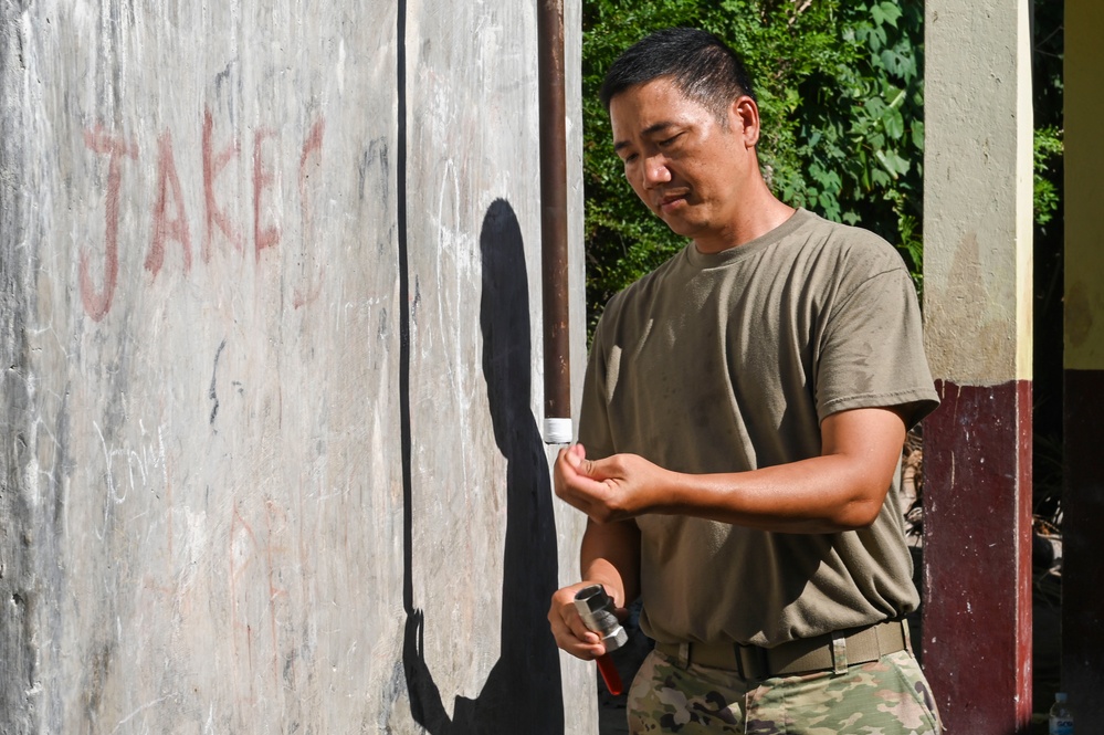 Civil engineers begin renovation on a school for Pacific Angel 22-4