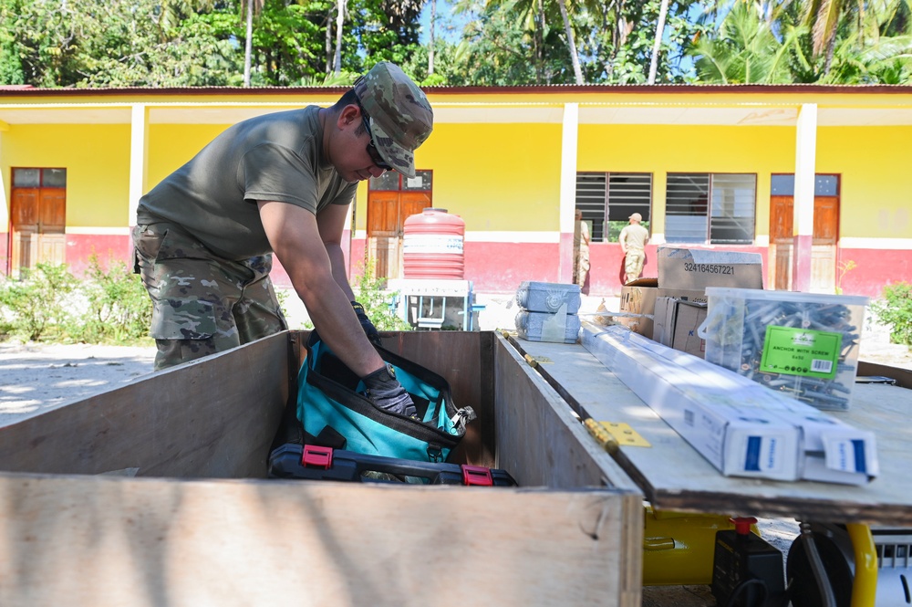 Civil engineers begin renovation on a school for Pacific Angel 22-4