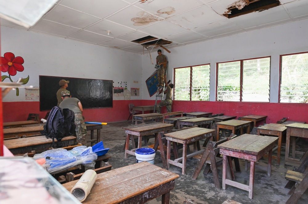 Civil engineers begin renovation on a school for Pacific Angel 22-4
