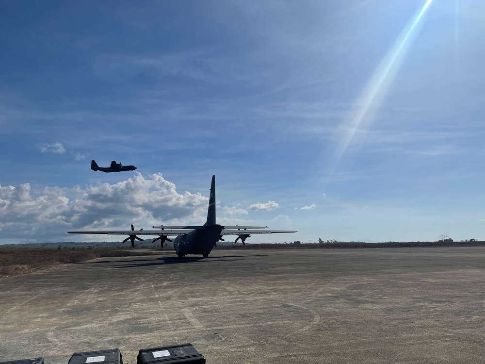 Pacific Angel 22-4, 143rd AW delivers personnel and supplies