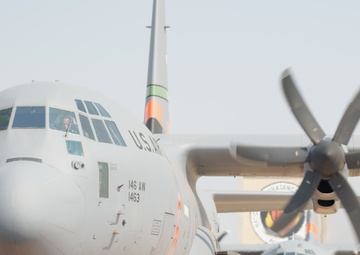 MAFFS Enabled C-130 Aircraft Assisting Fire Suppression Efforts in the Northwestern United States
