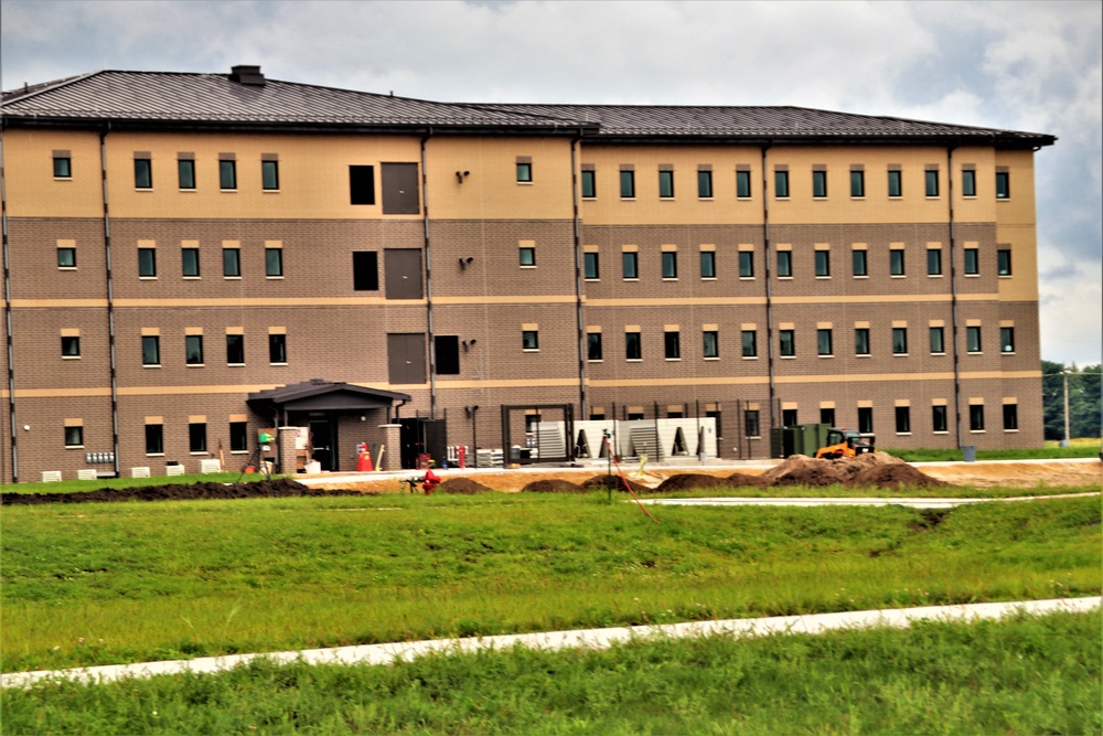 Contractor completes exterior landscaping work for Fort McCoy's FY '20 barracks project