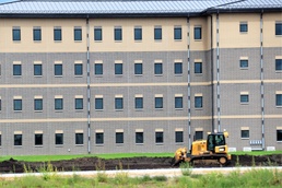 Contractor completes exterior landscaping work for Fort McCoy's FY '20 barracks project